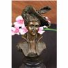 Image 2 : Spelter Bronze Art Nouveau Bust Sculpture of Classy Lady