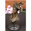 Image 3 : Spelter Bronze Art Nouveau Bust Sculpture of Classy Lady