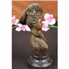 Image 4 : Spelter Bronze Art Nouveau Bust Sculpture of Classy Lady