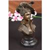 Image 5 : Spelter Bronze Art Nouveau Bust Sculpture of Classy Lady