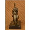 Image 3 : Signed Abstract Figurative Female Figurine Bronze Marble Base Sculpture Modern