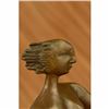 Image 5 : Signed Abstract Figurative Female Figurine Bronze Marble Base Sculpture Modern