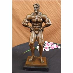 Original Muscular Nude Male Standing Sculpture