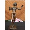 Image 1 : Signed German Preiss Carefree Sensual Woman Bronze Sculpture