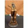 Image 4 : Nude Erotic Female Bonze Sculpture on Marble Base