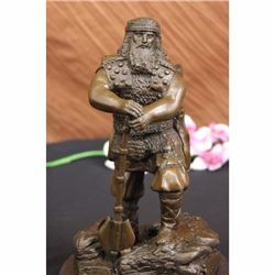 Original Heavy Armor Powerful Huscarl Viking Bronze Sculpture by Chris Miles