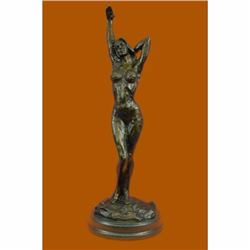 Hot Cast Sexy Female by Italian Artist Aldo Vitaleh Bronze Sculpture Statue Art