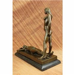 Nude Male and Female Art Deco Hot Cast Bronze Sculpture Figurine Figure Hot Cast