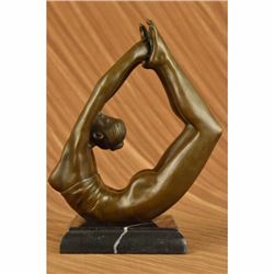 Signed Original Mavchi Nude Erotic Art Gymnast Acrobat Bronze Sculpture Statue