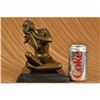 Image 2 : Signed Original Mavchi Nude Female Holding a Love Bird Bronze Sculpture Figure