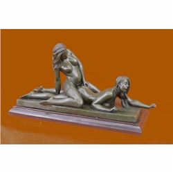 Rare Original Extra Large Mavchi Two Lesbian in Hot Action Bronze Sculpture Sale