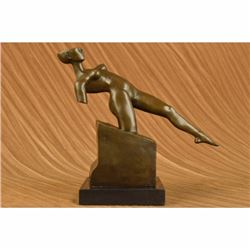 Abstract Erotic Sensual Nude Woman by Rodin Bronze Sculpture Modern Art Figurine