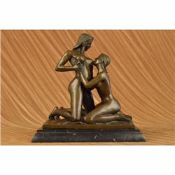 Two Hot Erotic Sexual Lesbian Love Collectible Original Bronze Sculpture Statue
