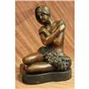 Image 1 : Hot Cast Preiss Nude Hawaiian Female on Stone Bronze Sculpture Statue Figure Art
