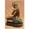 Image 2 : Hot Cast Preiss Nude Hawaiian Female on Stone Bronze Sculpture Statue Figure Art