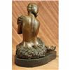 Image 3 : Hot Cast Preiss Nude Hawaiian Female on Stone Bronze Sculpture Statue Figure Art