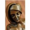 Image 5 : Hot Cast Preiss Nude Hawaiian Female on Stone Bronze Sculpture Statue Figure Art