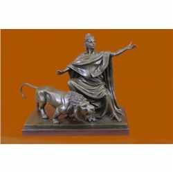 Extra Large Britannia Goddess Bronze sculpture Hot Cast Figurine by Botero Decor