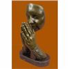 Image 1 : Hot Cast Large Original Milo Entitle Amen Pray Bronze Sculpture Marble Statue