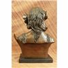 Image 3 : Museum Quality 100% Real Bronze Female Bust Sculpture Marble Base Statue