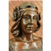 Image 5 : Museum Quality 100% Real Bronze Female Bust Sculpture Marble Base Statue