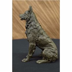 Bronze Sculpture German Shepherd Art Deco Figurine Home Decor Figurine Figure