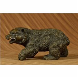 Vienna Bronze Black Ferocious Bear Bronze Sculpture Art Deco Statue Figurine NR