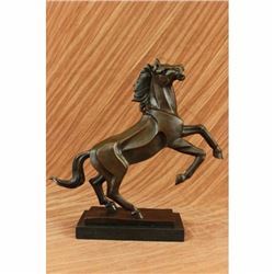Abstract Modern Horse Stallion Horse Racing Trophy Bronze Sculpture Statue Decor
