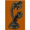 Image 2 : Massive Bull Elephant and Calf Bronze Sculpture Marble Base Figurine Figure Gift
