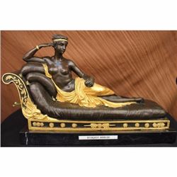 42 LBS NUDE NAPOLEONS SISTER BRONZE SCULPTURE STATUE ART FIGURINE FIGURE