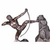 Image 1 : POWERFUL MAN WITH BOW BRONZE SCULPTURE