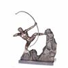 Image 2 : POWERFUL MAN WITH BOW BRONZE SCULPTURE