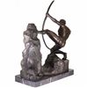 Image 6 : POWERFUL MAN WITH BOW BRONZE SCULPTURE