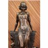 Image 3 : VINTAGE SEMI NUDE EGYPTIAN PRINCESS BRONZE STATUE
