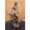 Image 4 : VINTAGE SEMI NUDE EGYPTIAN PRINCESS BRONZE STATUE