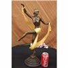 Image 2 : SIGN ROZET GOLD PATINA CURTAIN DANCER BRONZE SCULPTURE ART NOUVEAU DECO FIGURINE