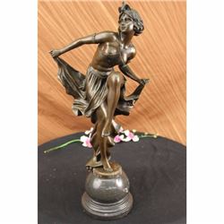 Sign bronze art deco statue , belly dancer sculpture