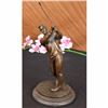 Image 3 : Bronze Statue Vintage Golfer Golfing Trophy Bobby Jones on Marble Base