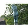 Image 3 : SIGNED SHY NUDE GIRL BRONZE STATUE WITH GREEN PATINA