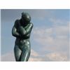Image 5 : SIGNED SHY NUDE GIRL BRONZE STATUE WITH GREEN PATINA