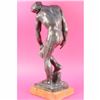 Image 3 : BRONZE SCULPTURE NUDE MALE RODIN FRENCH STATUE SIGNED