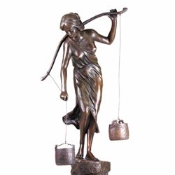 SIGNED ART DECO BRONZE SCULPTURE BY KOWALCZEWSKI BUCKET