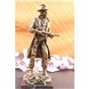 Image 1 : Original Signed Milo Classic Cowboy W/ Gun Western Sculpture Marble Statue