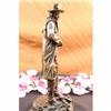 Image 2 : Original Signed Milo Classic Cowboy W/ Gun Western Sculpture Marble Statue