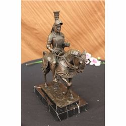 SIGNED KNIGHT WARRIOR BRONZE STATUE BY MILO