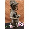 Image 2 : Laporte Bronze Statue Girl with Cat