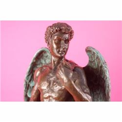 Classical Bronze Statue Michaelangelos David Nude Sculpture Figure Figurine