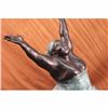Image 3 : CLASSY GIRL BALLERINA BRONZE STATUE SCULPTURE FIGURINE FIGURE ART MARBLE