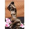 Image 3 : DENECHEAU DIANA RECLINING ON A MOON BRONZE SCULPTURE ON MARBLE BASE FIGURINE ART
