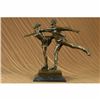 Image 1 : SIGNED ORIGINAL MILO ICE SKATING PAIR BRONZE SCULPTURE STATUE FIGURE FIGURINE